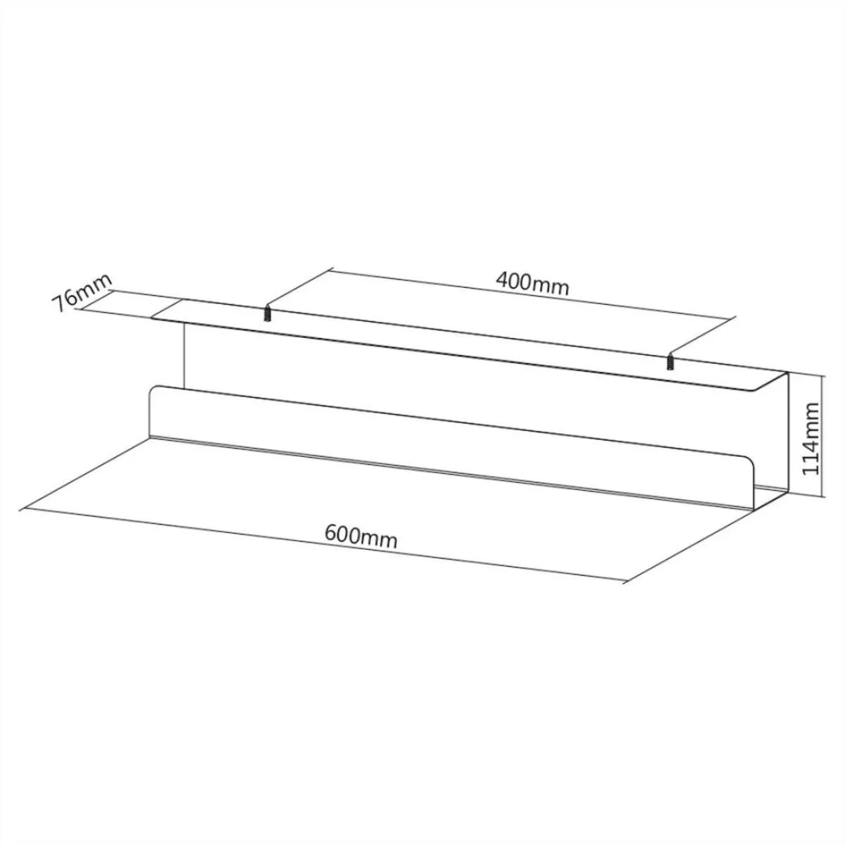 Metalowy organizer kabli pod biurko czarny mat