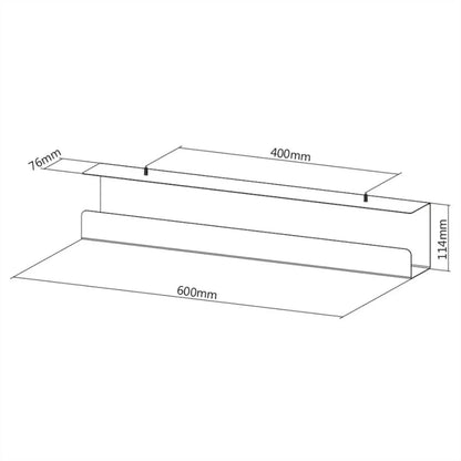 Metalowy organizer kabli pod biurko czarny mat